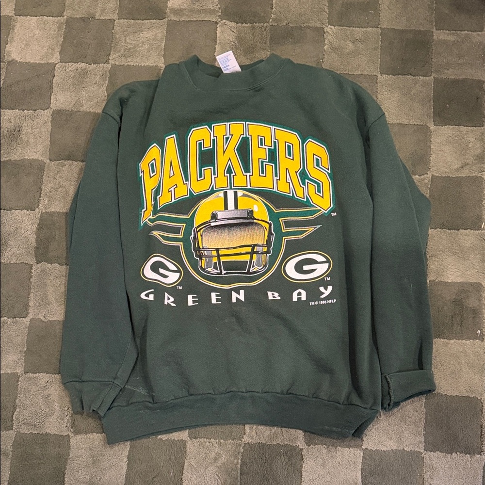 Vintage Packets Green Crewneck Sweatshirt